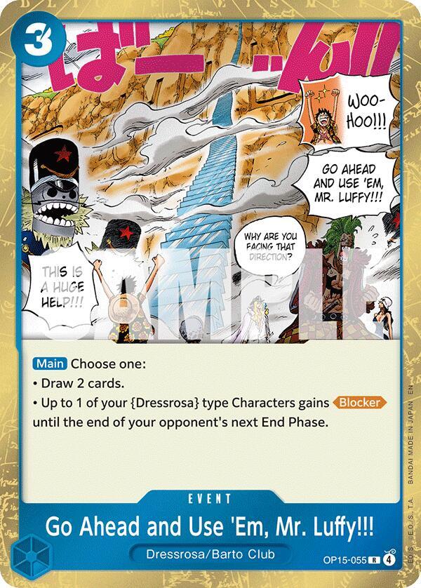 Go Ahead and Use 'Em, Mr. Luffy!!!, Adventure on Kami's Island OP15-055
