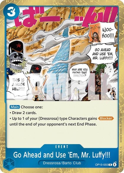 Go Ahead and Use 'Em, Mr. Luffy!!!, Adventure on Kami's Island OP15-055