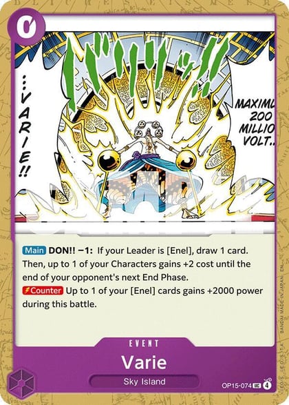 Varie, Adventure on Kami's Island OP15-074
