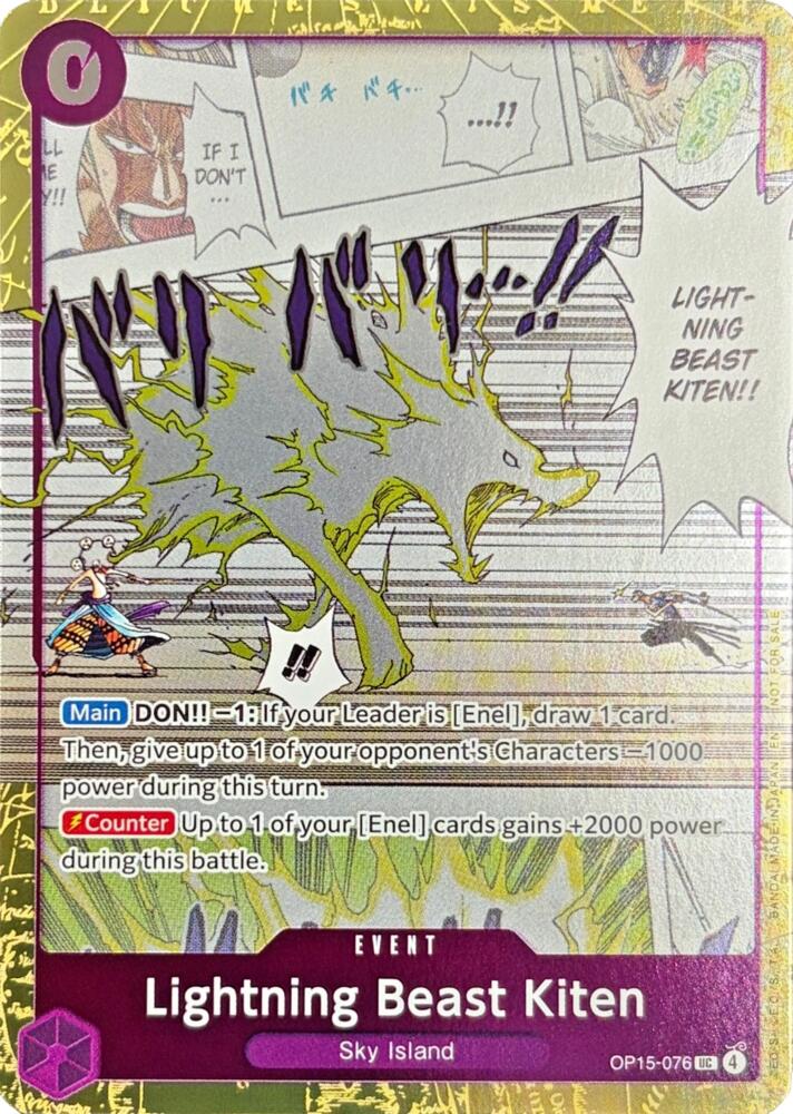 Lightning Beast Kiten (Dash Pack), Adventure on Kami's Island OP15-076