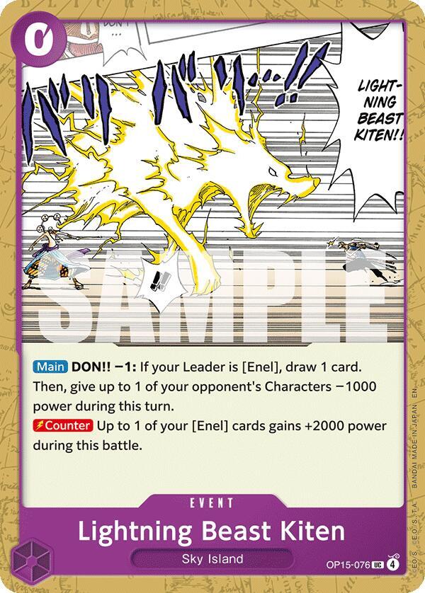 Lightning Beast Kiten, Adventure on Kami's Island OP15-076