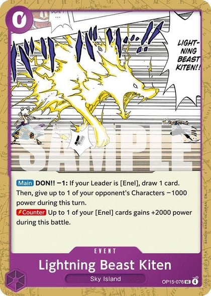 Lightning Beast Kiten, Adventure on Kami's Island OP15-076