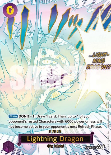 Lightning Dragon (Alternate Art), Adventure on Kami's Island OP15-077