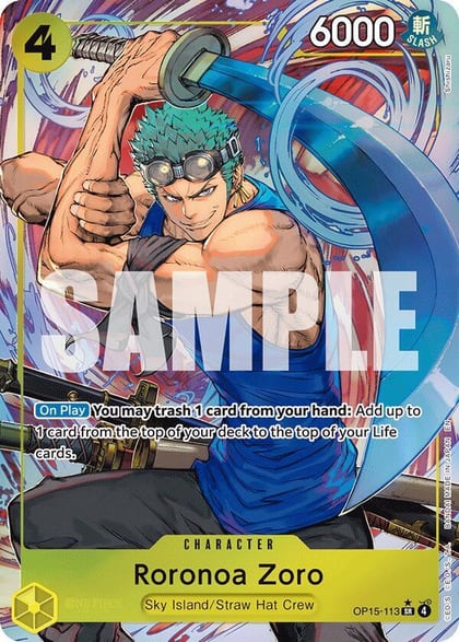 Roronoa Zoro (OP15-113) (Alternate Art), Adventure on Kami's Island OP15-113