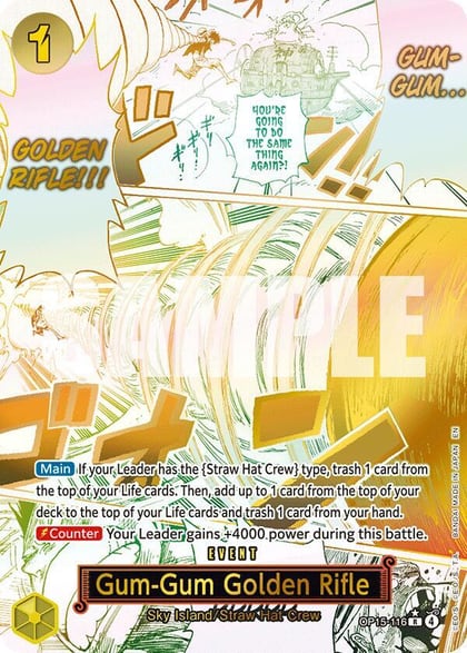 Gum-Gum Golden Rifle (Alternate Art), Adventure on Kami's Island OP15-116