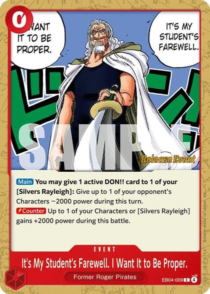 It's My Student's Farewell. I Want It to Be Proper., Adventure on Kami's Island Release Event Cards EB04-009