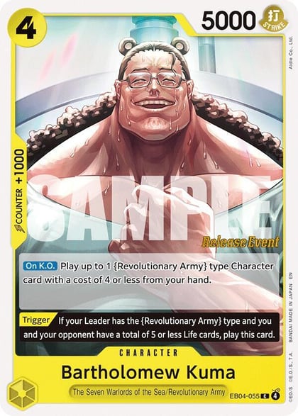 Bartholomew Kuma (EB04-055), Adventure on Kami's Island Release Event Cards EB04-055