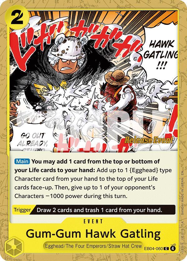 Gum-Gum Hawk Gatling, Adventure on Kami's Island Release Event Cards EB04-060