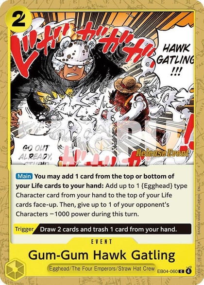 Gum-Gum Hawk Gatling, Adventure on Kami's Island Release Event Cards EB04-060