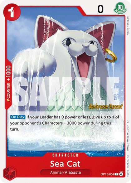 Sea Cat, Adventure on Kami's Island Release Event Cards OP15-004