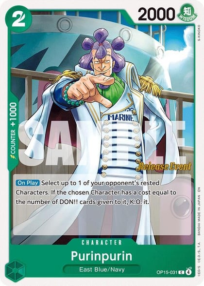 Purinpurin, Adventure on Kami's Island Release Event Cards OP15-031