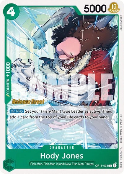 Hody Jones, Adventure on Kami's Island Release Event Cards OP15-033
