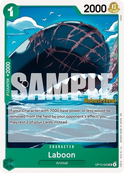 Laboon, Adventure on Kami's Island Release Event Cards OP15-035