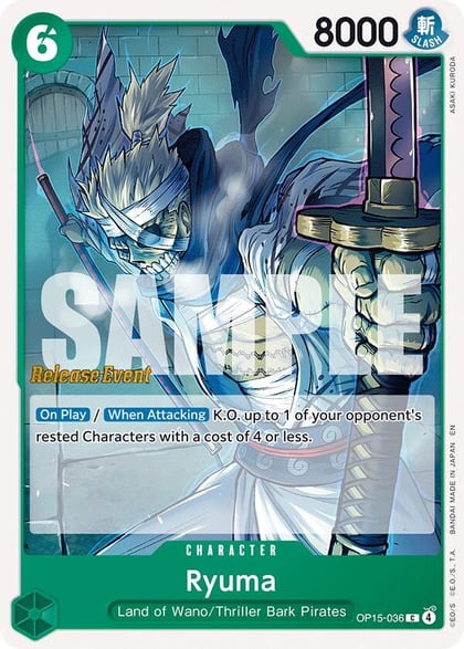 Ryuma, Adventure on Kami's Island Release Event Cards OP15-036