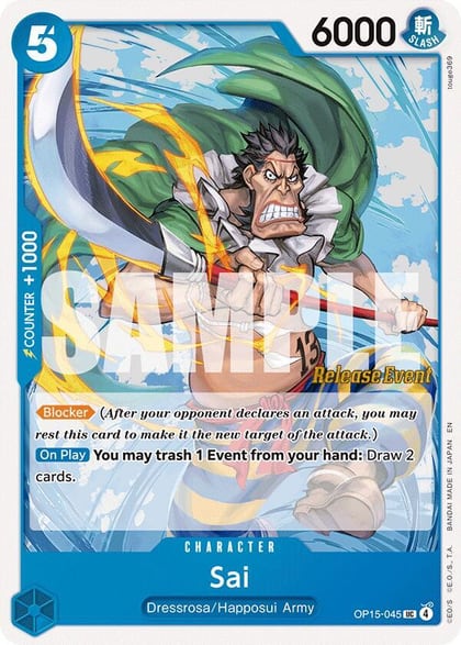 Sai, Adventure on Kami's Island Release Event Cards OP15-045