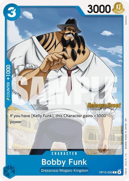 Bobby Funk, Adventure on Kami's Island Release Event Cards OP15-050