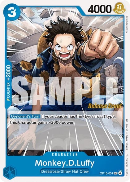 Monkey.D.Luffy (OP15-051), Adventure on Kami's Island Release Event Cards OP15-051