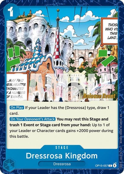 Dressrosa Kingdom, Adventure on Kami's Island Release Event Cards OP15-057