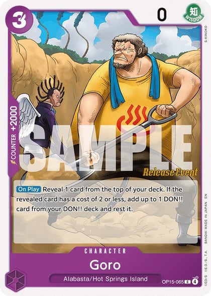 Goro, Adventure on Kami's Island Release Event Cards OP15-065