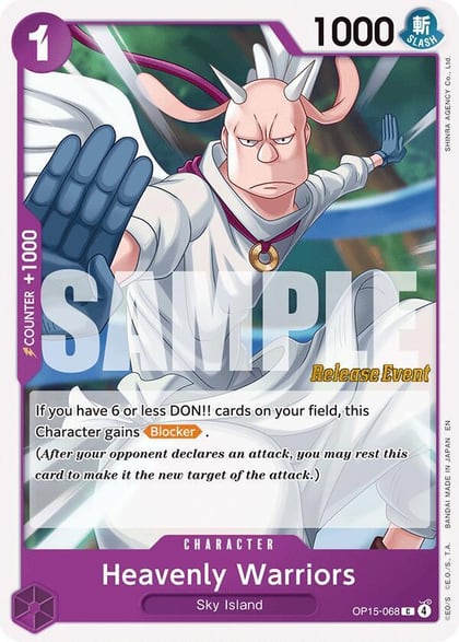 Heavenly Warriors, Adventure on Kami's Island Release Event Cards OP15-068