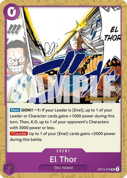 El Thor, Adventure on Kami's Island Release Event Cards OP15-075