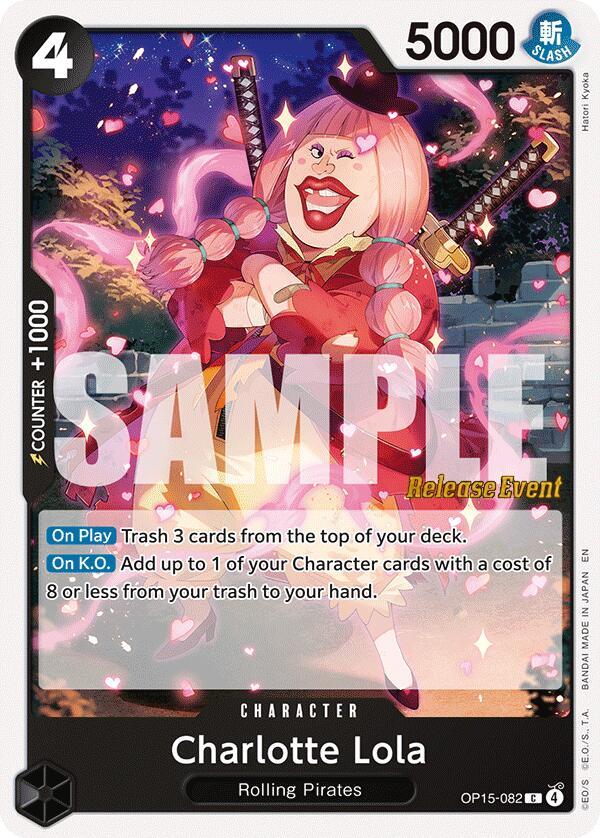 Charlotte Lola, Adventure on Kami's Island Release Event Cards OP15-082