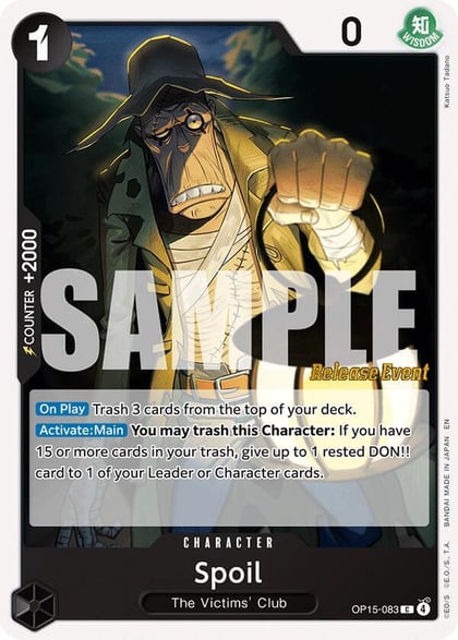 Spoil, Adventure on Kami's Island Release Event Cards OP15-083