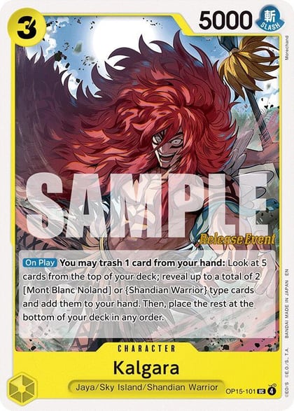 Kalgara, Adventure on Kami's Island Release Event Cards OP15-101