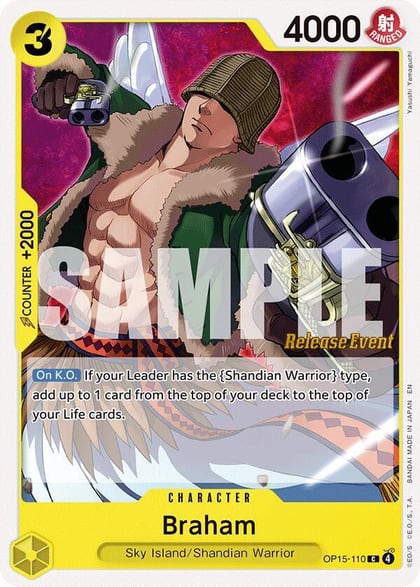 Braham, Adventure on Kami's Island Release Event Cards OP15-110