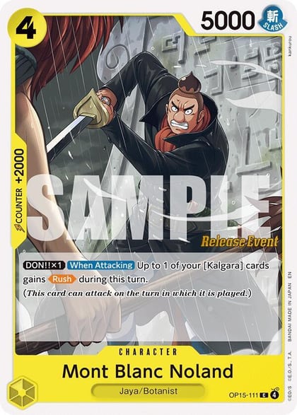 Mont Blanc Noland, Adventure on Kami's Island Release Event Cards OP15-111