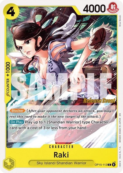 Raki, Adventure on Kami's Island Release Event Cards OP15-112