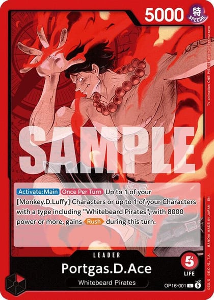 Portgas.D.Ace (001), The Time of Battle OP16-001