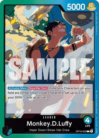 Monkey.D.Luffy (022), The Time of Battle OP16-022
