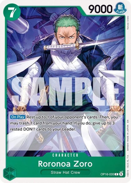 Roronoa Zoro (035), The Time of Battle OP16-035
