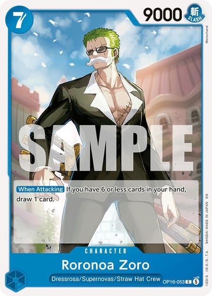 Roronoa Zoro (053), The Time of Battle OP16-053