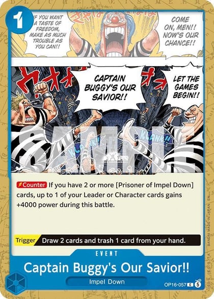 Captain Buggy's Our Savior!!, The Time of Battle OP16-057