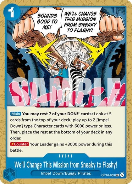 We'll Change This Mission from Sneaky to Flashy!, The Time of Battle OP16-059