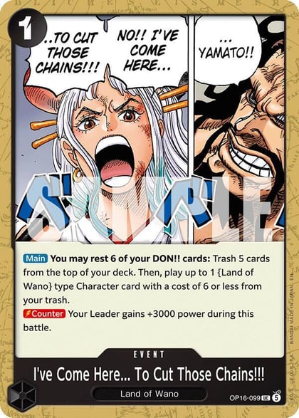 I've Come Here... To Cut Those Chains!!!, The Time of Battle OP16-099