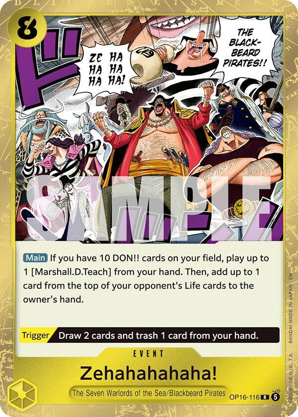 Zehahahahaha!, The Time of Battle OP16-116
