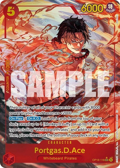 Portgas.D.Ace (118) (Alternate Art), The Time of Battle OP16-118