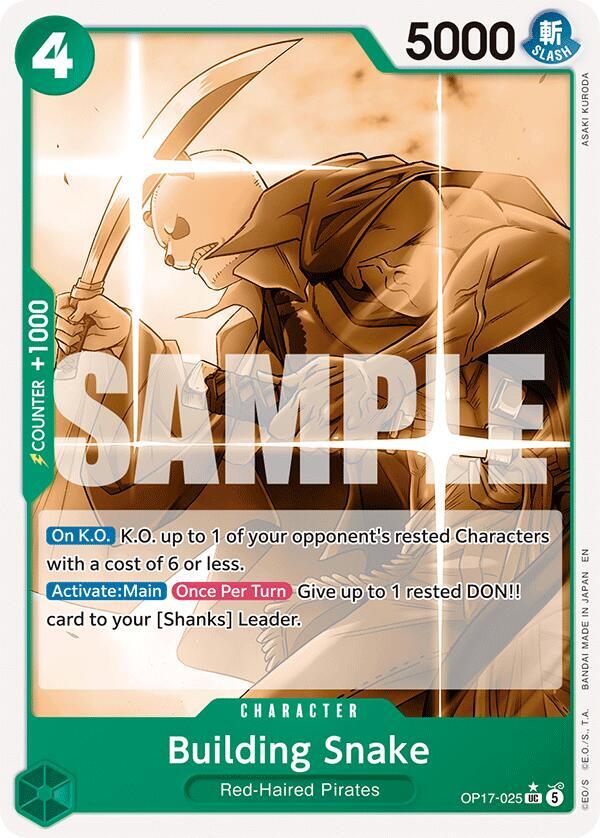 Building Snake (Pandaman Art), The World's Strongest Warriors OP17-025
