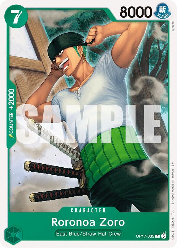 Roronoa Zoro (035), The World's Strongest Warriors OP17-035