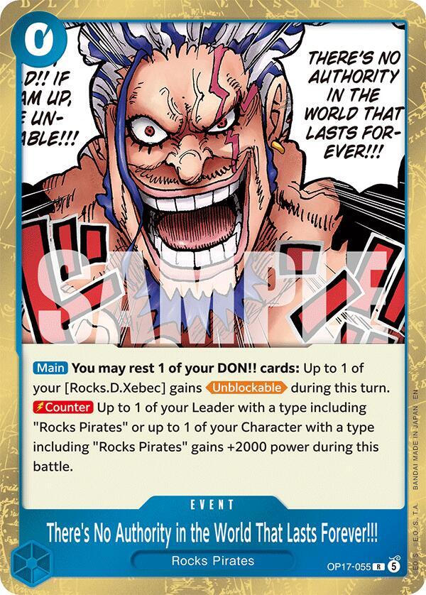 There's No Authority in the World That Lasts Forever!!!, The World's Strongest Warriors OP17-055