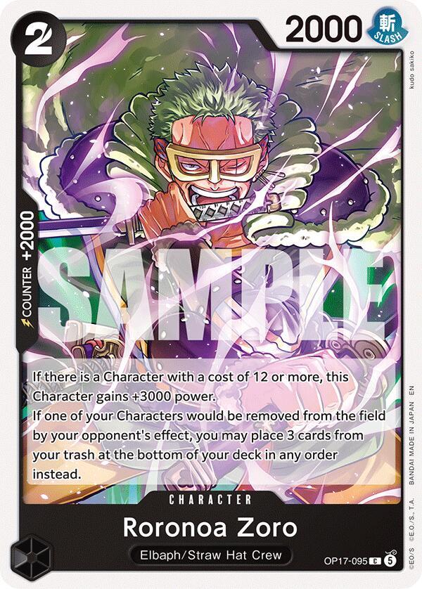 Roronoa Zoro (095), The World's Strongest Warriors OP17-095