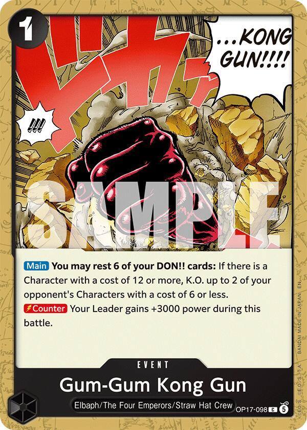 Gum-Gum Kong Gun, The World's Strongest Warriors OP17-098