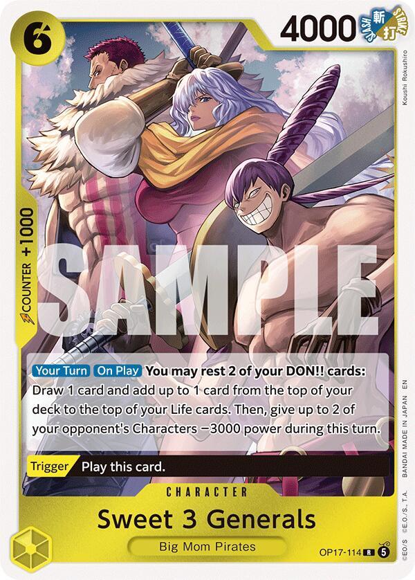 Sweet 3 Generals, The World's Strongest Warriors OP17-114