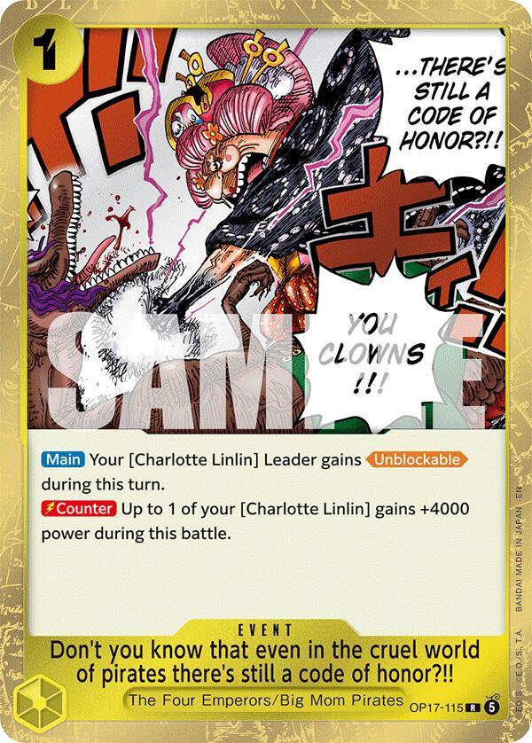 Don't you know that even in the cruel world of pirates there's still a code of honor?!!, The World's Strongest Warriors OP17-115