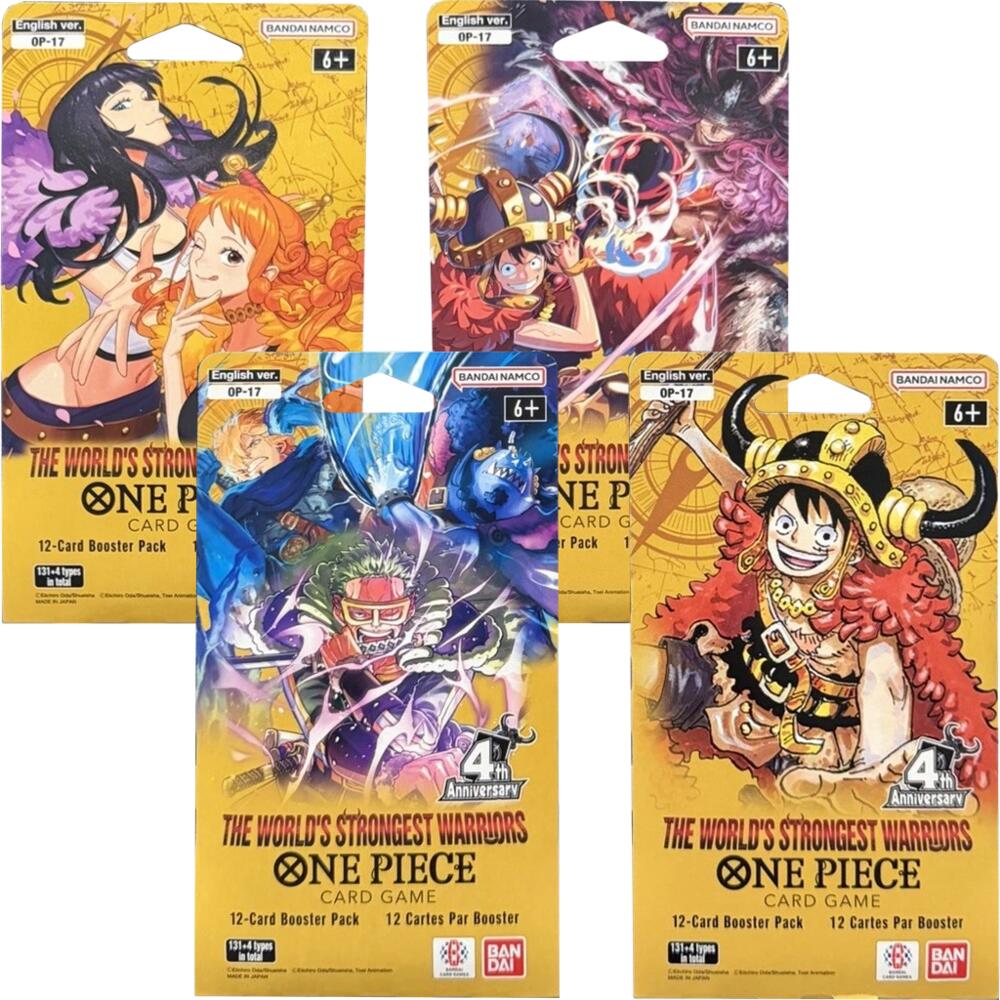 The World's Strongest Warriors Sleeved Booster Pack Art Bundle [Set of 4], The World's Strongest Warriors P715980