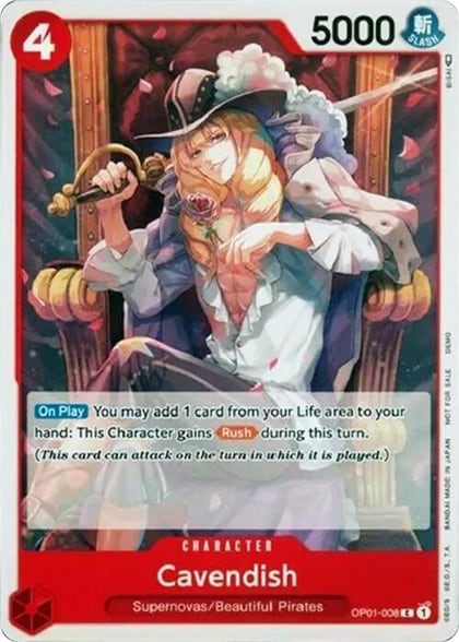 Cavendish, One Piece Demo Deck Cards OP01-008