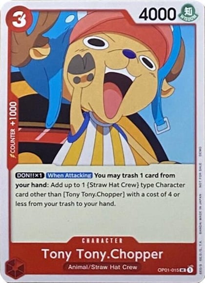 Tony Tony.Chopper (015), One Piece Demo Deck Cards OP01-015